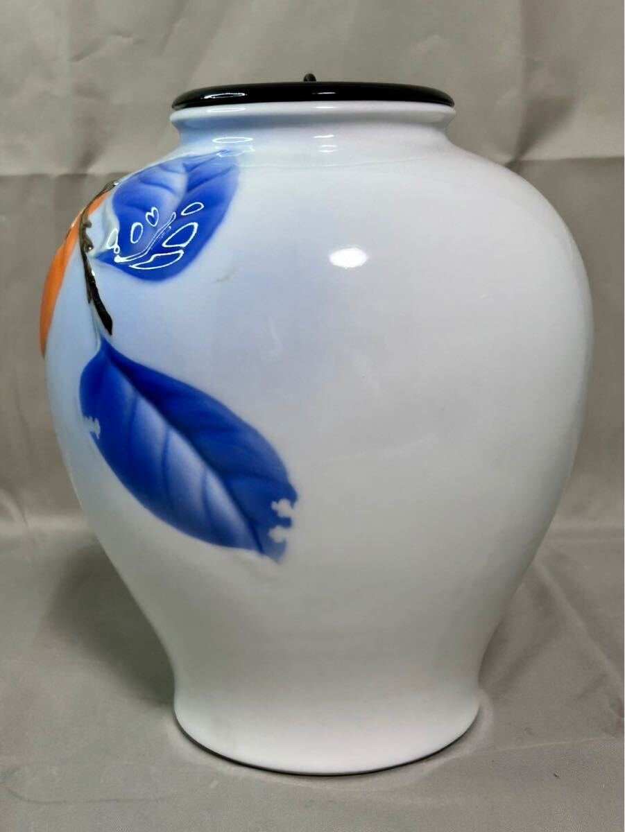 壺 柿図 花びん 壺柿図花びん