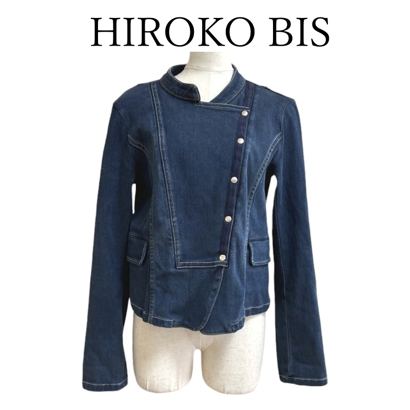 HIROKO BIS エッセンシャル ヒロコビス 　レディース　 ライダースジャケット　デニム　ジージャン