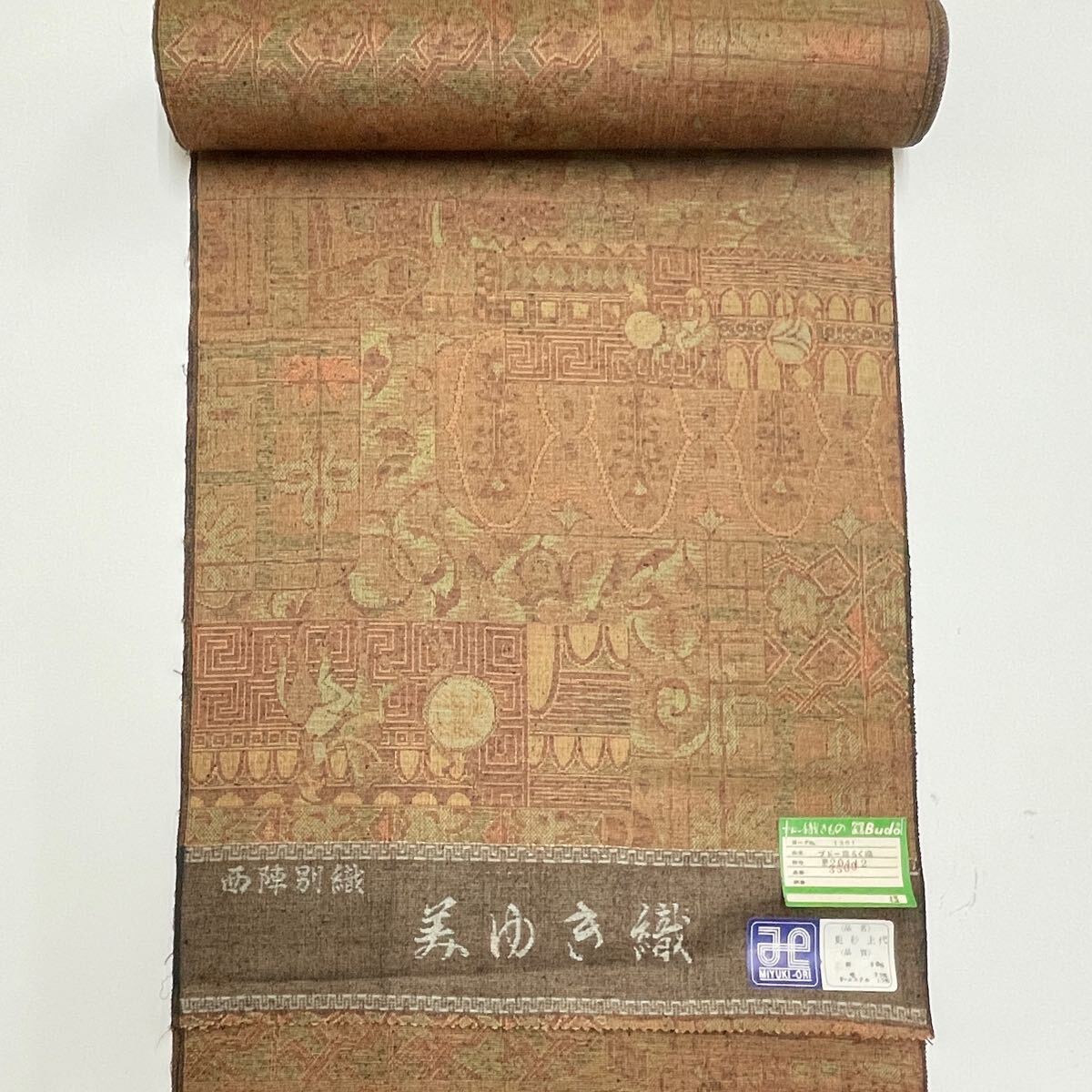 ◆反司◆a1764 シルクウール 反物 交織 毛 化繊 絹混 小紋 着物 着尺 羽尺 呉服屋 反物 未仕立て リメイク 新品 紋意匠など