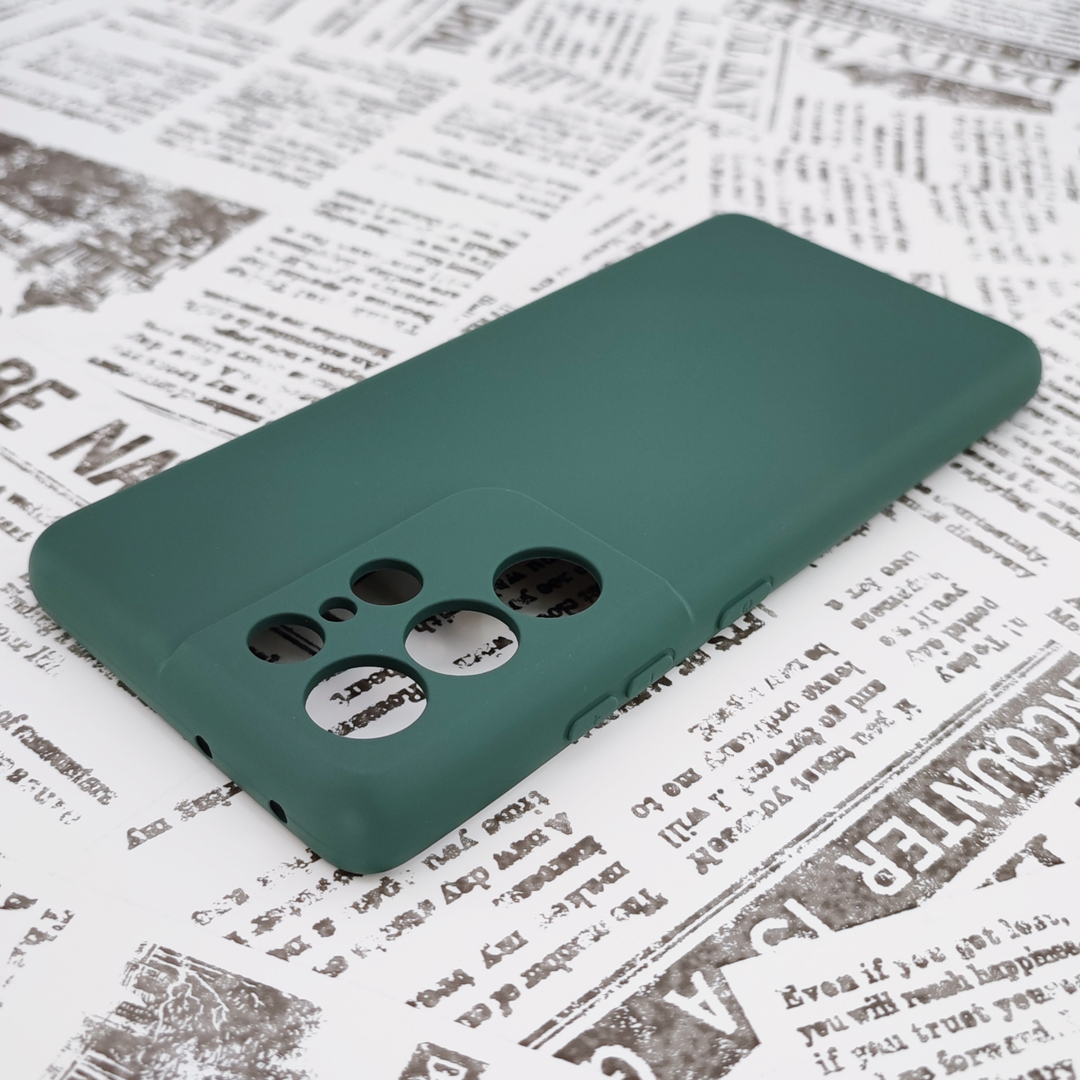 Galaxy S21 Ultra silicon case (8) dark green (1)