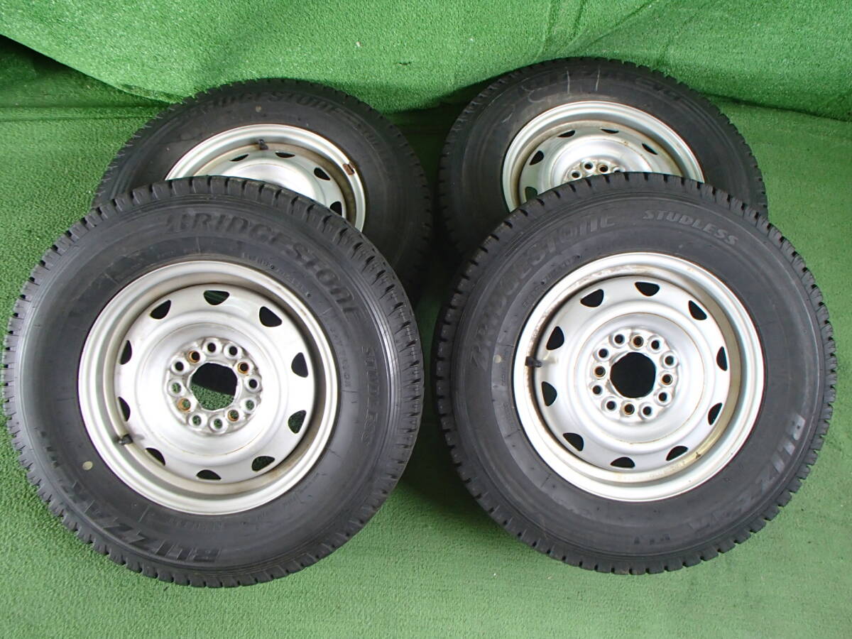 165R13 LT 6PR ブリヂストン VL1 マルチ ホイール 13×5J/4H/PCD100・114.3/オフセット約+50 プロボックス・サクシードなど 4本 24-1297