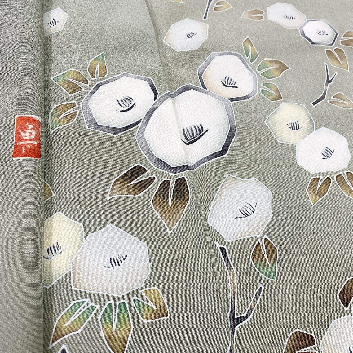 着物月花　北大路魯山人　小花　流水　訪問着　未使用品　正絹　共八掛　ki2679