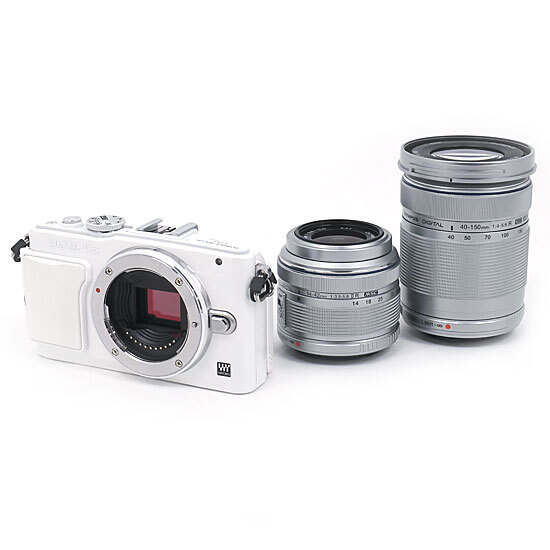 中古】OLYMPUS マイクロ一眼 E-PL6 ダブルズームキット WHT 液晶 中古】OLYMPUS マイクロ一眼 E-PL6 ダブルズームキット WHT 液晶