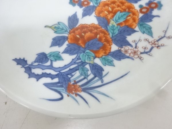 ys7187315; 今泉今右衛門造 錦花絵皿【道】 ys7187315; 今泉今右衛門造 錦花絵皿【道】