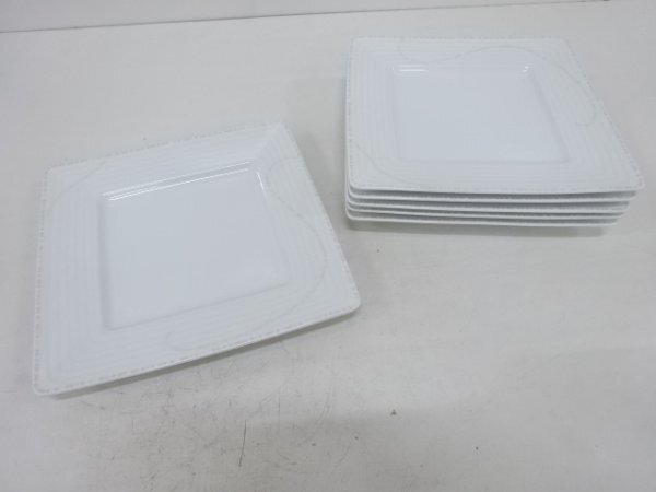 ys7193975; Noritake ホワイト スクエアプレート6枚セット(26 ys7193975; Noritake ホワイト スクエアプレート6枚セット(26