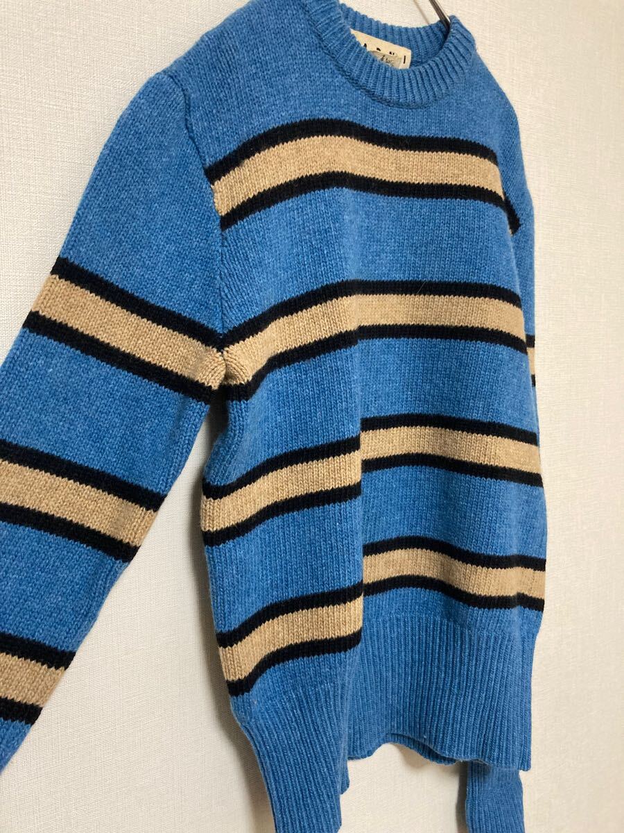 マルニ marni ウール ボーダーニット セーター メンズ トップス マルニ marni ウール ボーダーニット セーター メンズ トップス