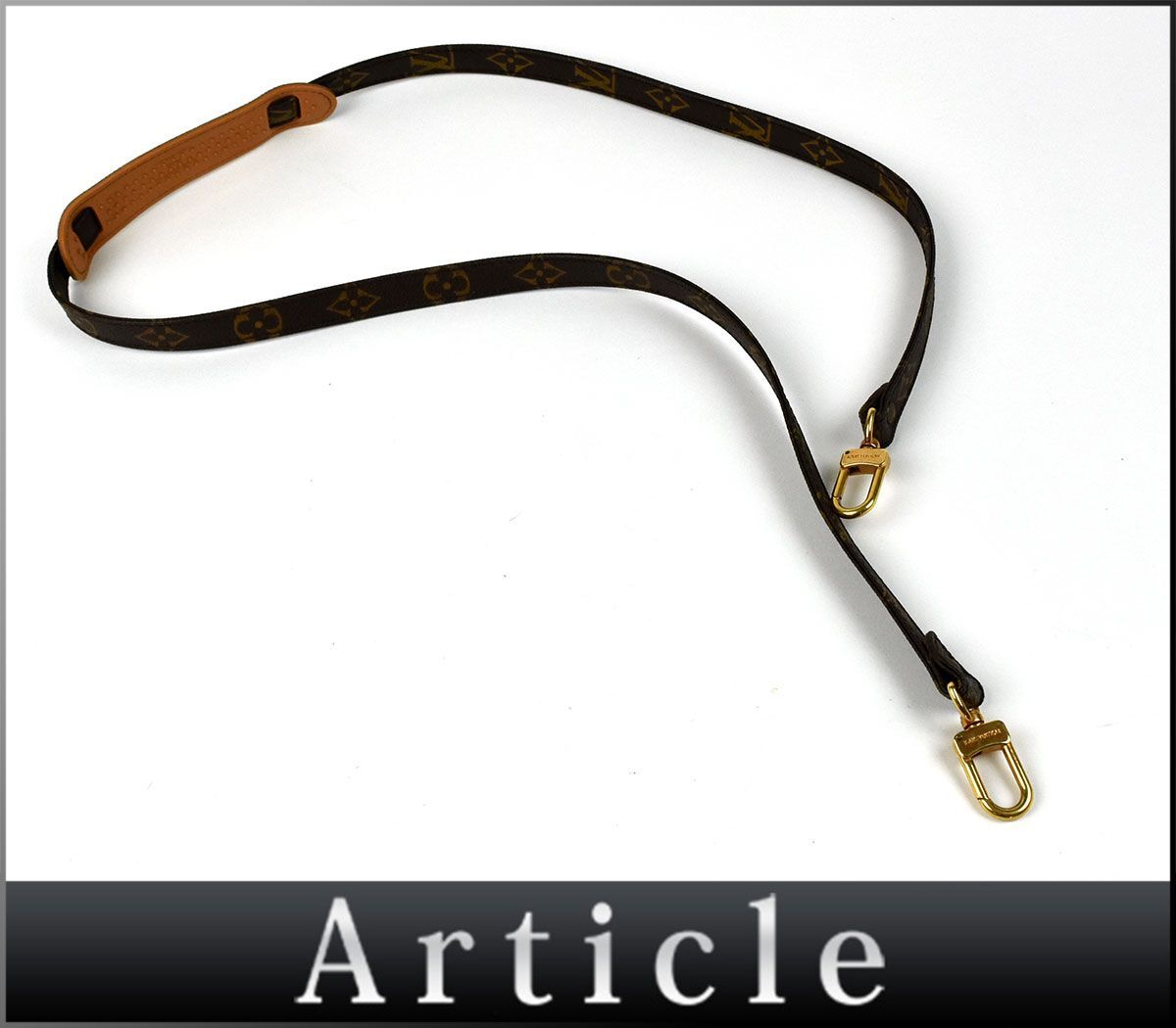 192514□ LOUIS VUITTON ルイ ヴィトン ショルダーストラップ 肩紐 バッグ用パーツ モノグラムキャンバス ブラウン ゴールド金具/ G