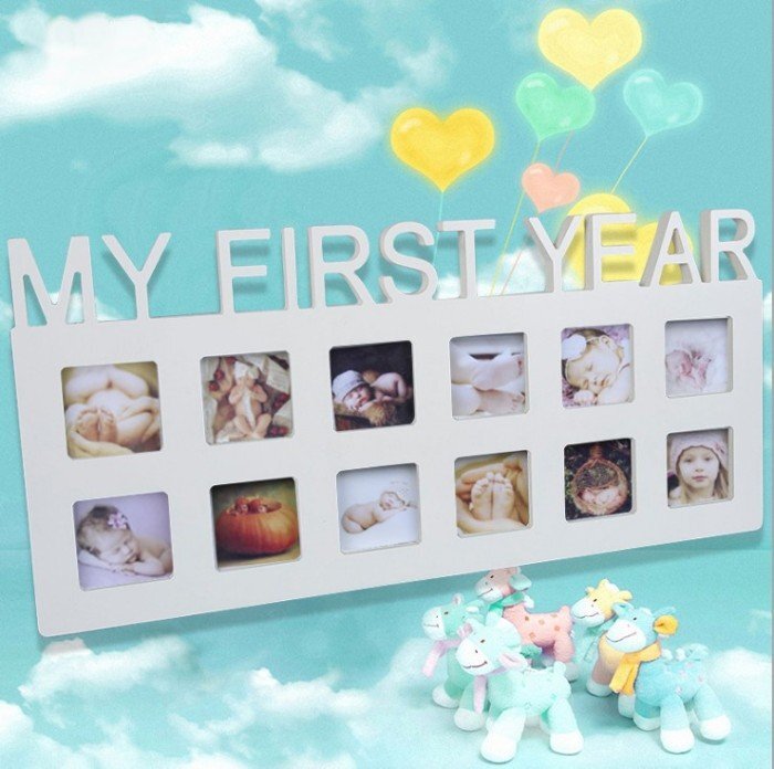 [vaps_2] baby photo frame 12 surface 1 -years old 1 year 12 months baby frame photo stand baby celebration of a birth picture frame including postage 