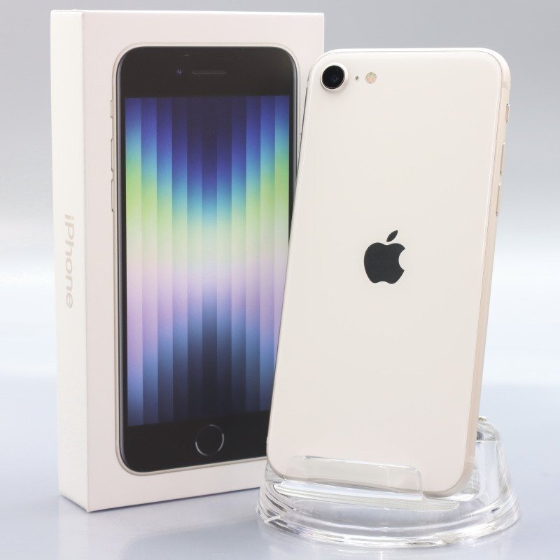 Apple iPhoneSE 64GB (第3世代) Starlight A2782 MMYD3J/A バッテリ99% ■SIMフリー★Joshin5753【1円開始・送料無料】