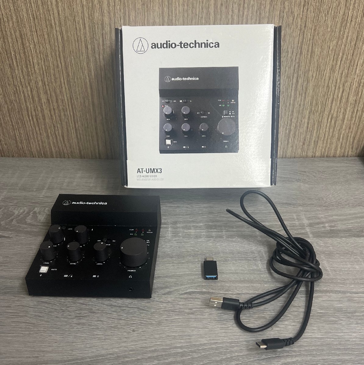 小樽店【中古品】【通電確認済み】10-27 audio-technica オーディオテクニカ AT-UMX3 元箱付き BLACK