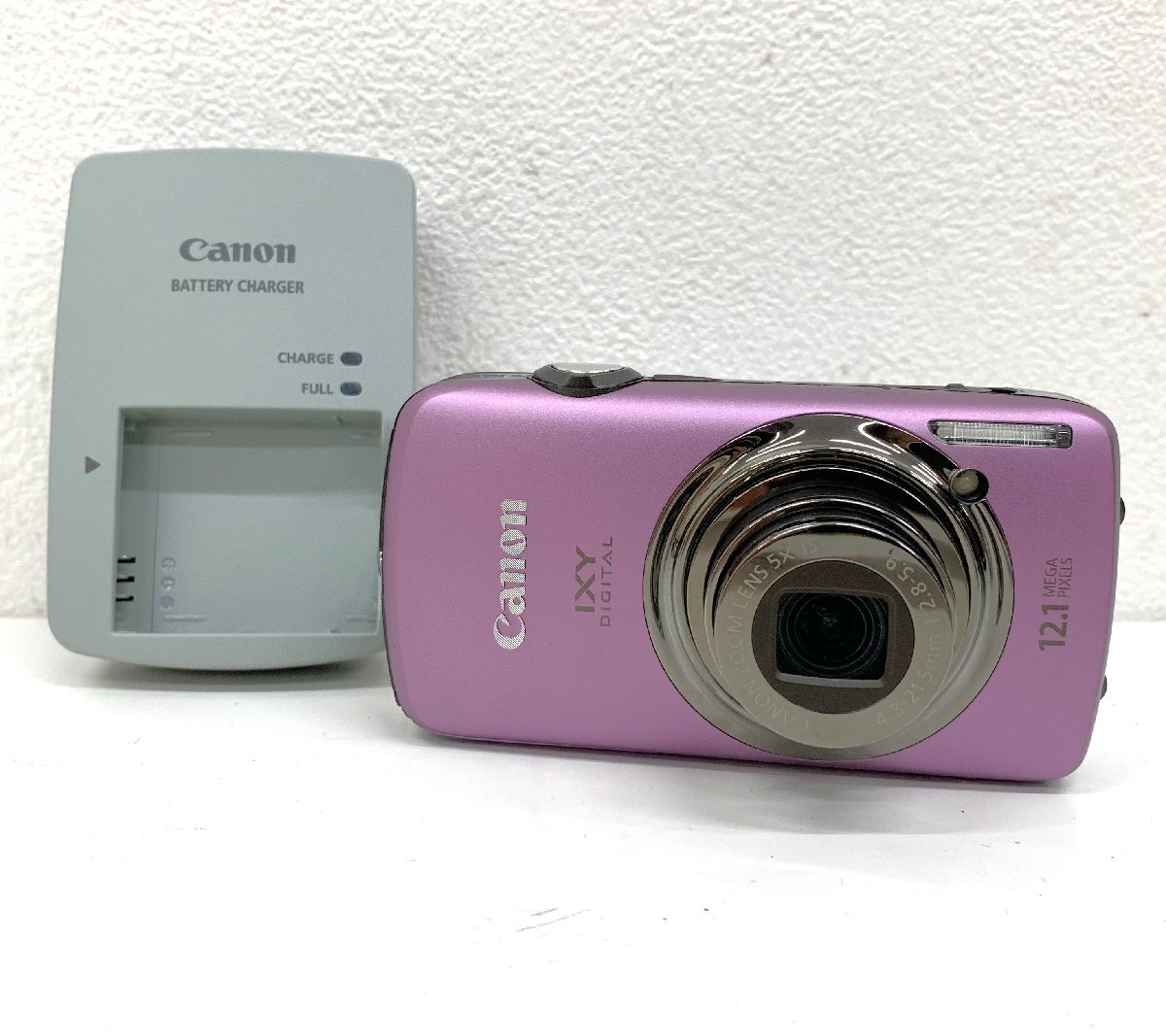 秦野店【中古品】10-30 Canon キャノン IXY DIGITAL 930IS コンパクトデジタルカメラ PC1437 ピンク 充電器付き 簡易動作確認済み
