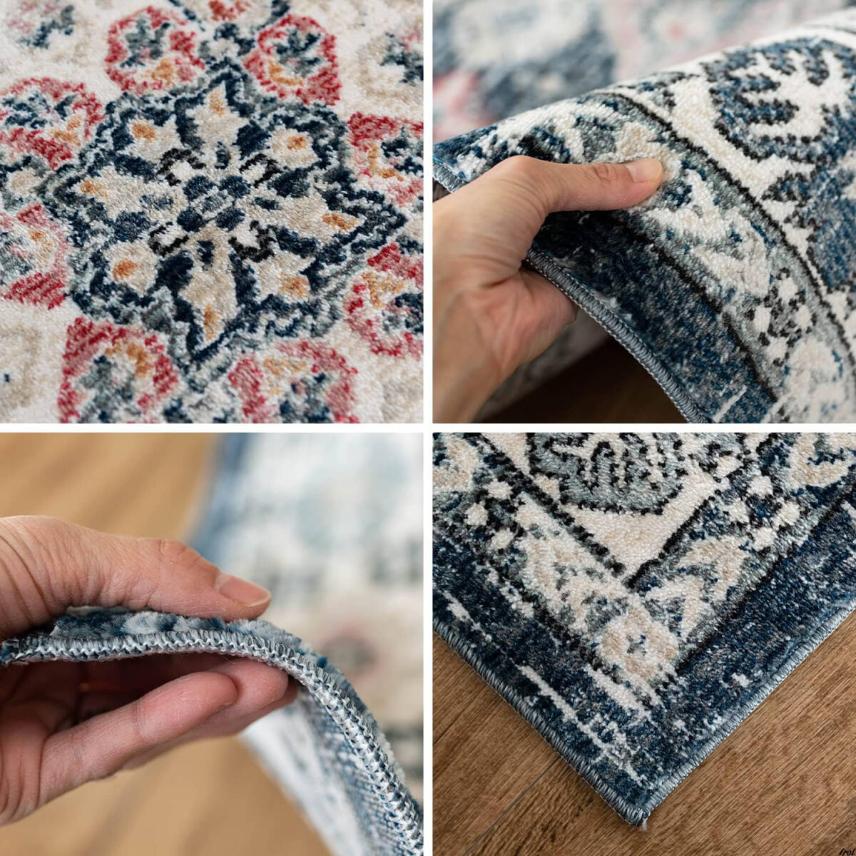  модный интерьер ощущение роскоши античный Vintage рисунок Classic ковер arte 195×200 2 татами темно-синий 