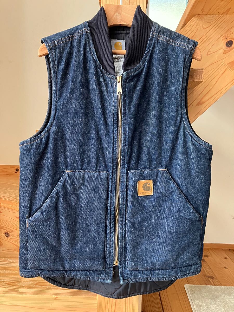 送料無料【美品】 Carhartt カーハート ベスト デニム 珍品 M 送料無料【美品】 Carhartt カーハート ベスト デニム 珍品 M