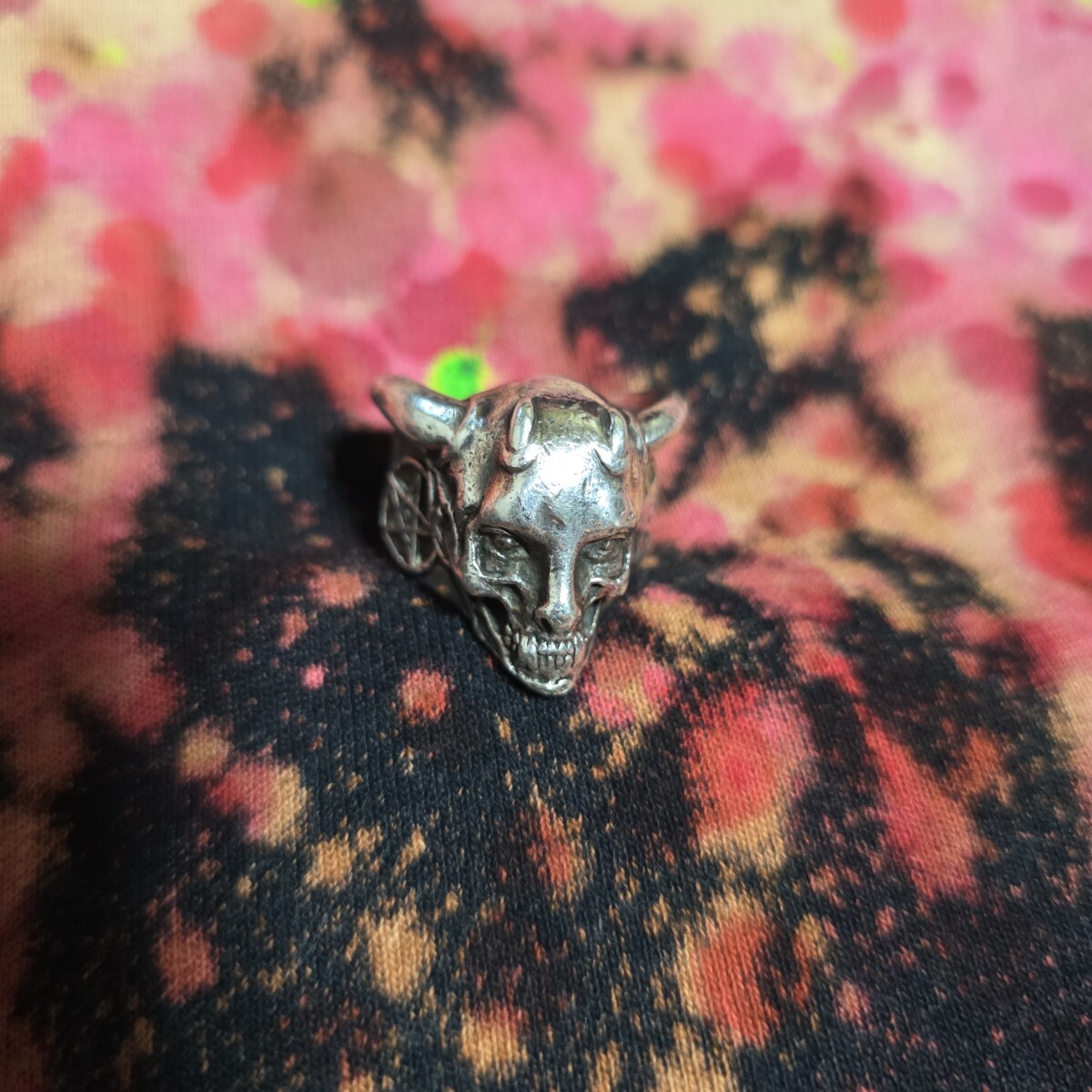 スペシャル！PUSHEAD レッドデビル　指輪　Lサイズ　BUTTSTAIN SANTA CRUZ ZORLAC パスヘッド 指輪