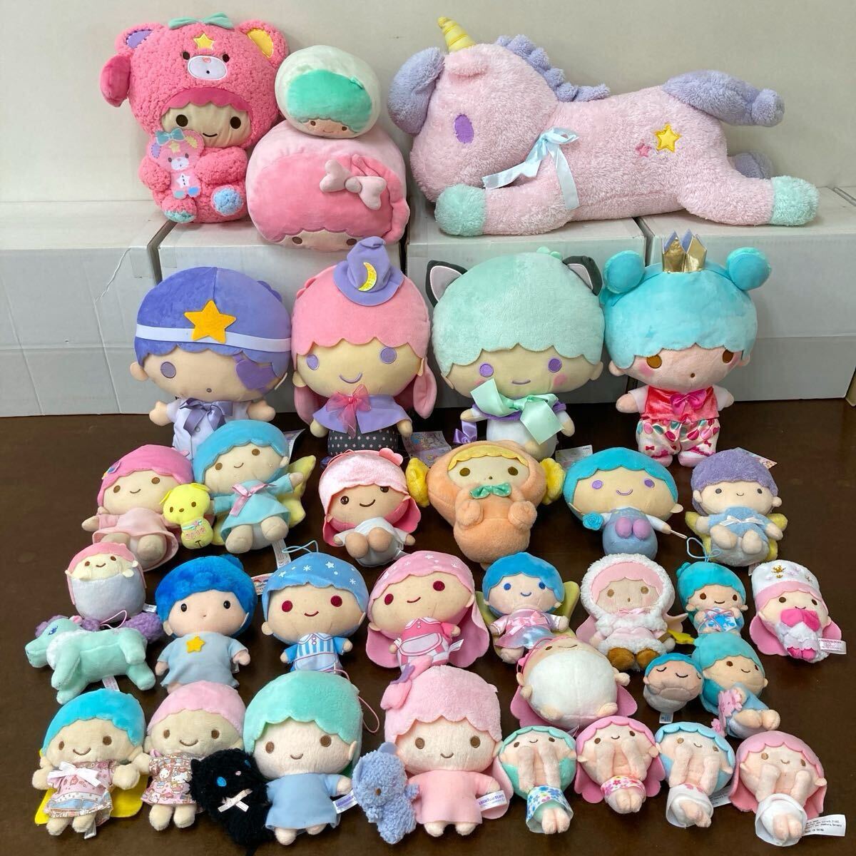 リトルツインスターズ/キキ&ララ くま マスコット/ぬいぐるみ リトルツインスターズ/キキ&ララ くま マスコット/ぬいぐるみ