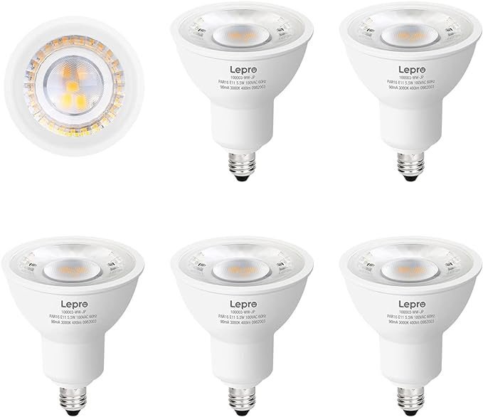 LED ハロゲン電球 E11 LED電球 スポットライト 50W形相当 狭角 ビーム角度40° 5.5W 400lm 電球色 3000K 集光タイプ 6個入り EE0204