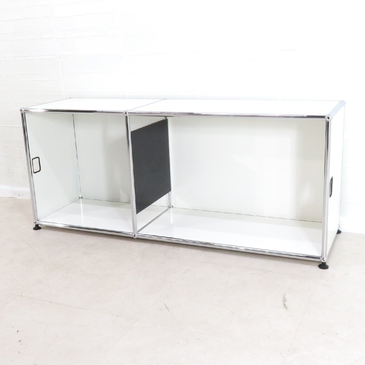 ■USMハラーシステム■ホワイト■オープン■サイドボード■キャビネット■テレビ台■エグゼクティブ■書棚■YH15152■中古家具