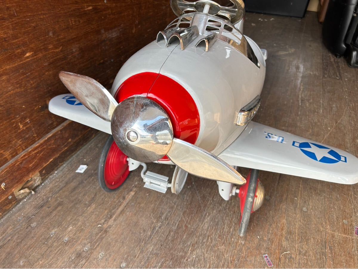 ★送料込! ペダルカー USA戦闘機 アンティーク風 希少品 レトロ ☆送料込! ペダルカー USA戦闘機 アンティーク風 希少品 レトロ