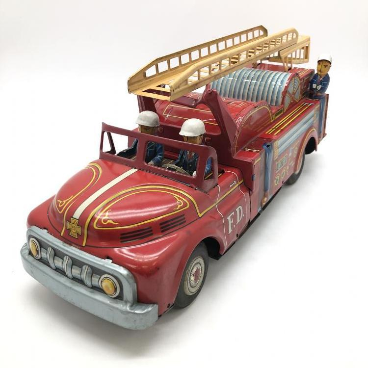 Yahoo!オークション - 現状品) ヨネザワ ブリキ 消防車 Yahoo!オークション - 現状品) ヨネザワ ブリキ 消防車