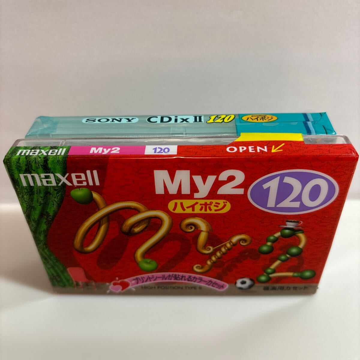 カセットテープ ハイポジション SONY CD ixⅡ 120分1本・maxell カセットテープ ハイポジション SONY CD ixⅡ 120分1本・maxell