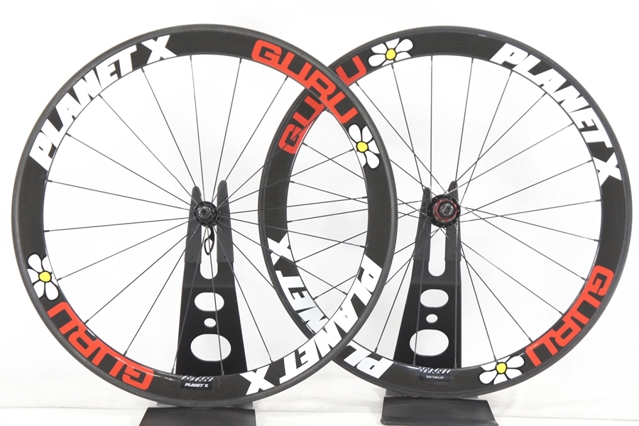 ◆◆訳アリ プラネット PLANET X グル GURU カーボン チューブラー TU ホイール セット シマノフリー 11速 100/130mm QR 700C ロードバイク