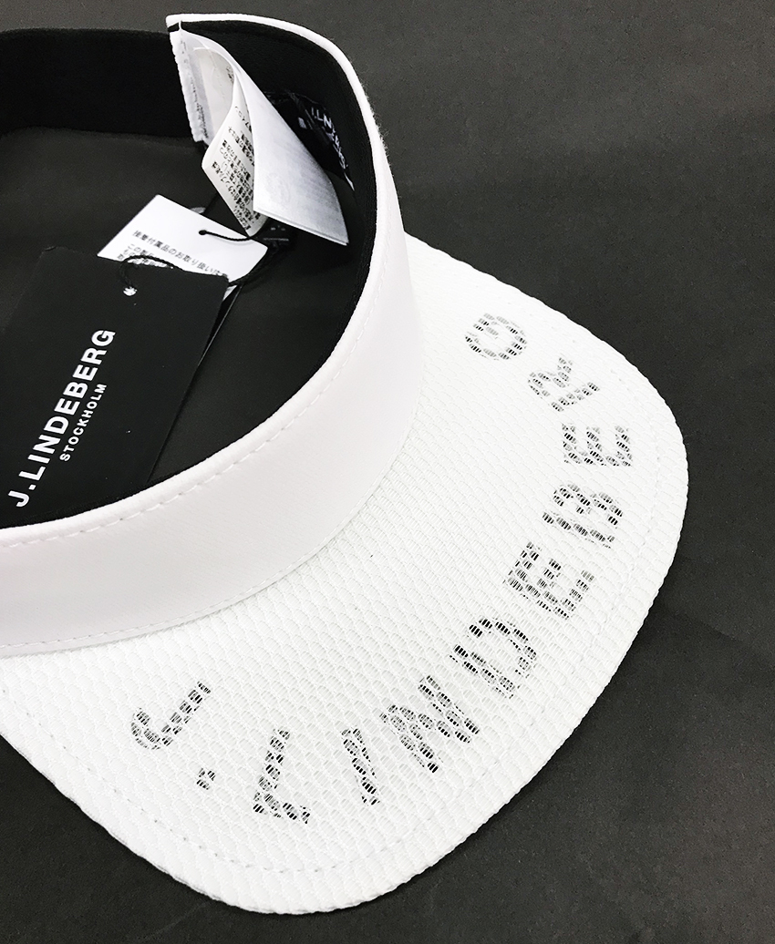 新品タグ付き7700円を■J.LINDEBERGジェイリンドバーグ ゴルフ Rex ゴルフバイザー 073-56309-004/ホワイト■在庫限り■