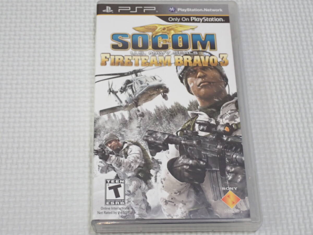 PSP★SOCOM FIRETEAM BRAVO 3 U.S. NAVY SEALS 海外版 北米版★箱付・説明書付・ソフト付