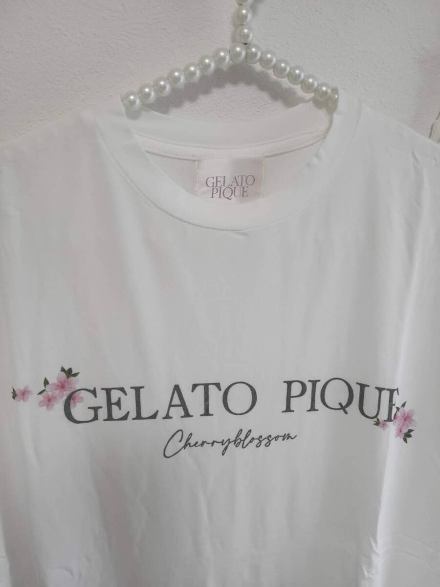 gelato pique ジェラートピケ 桜柄 ホワイト 上下2点セット gelato pique ジェラートピケ 桜柄 ホワイト 上下2点セット