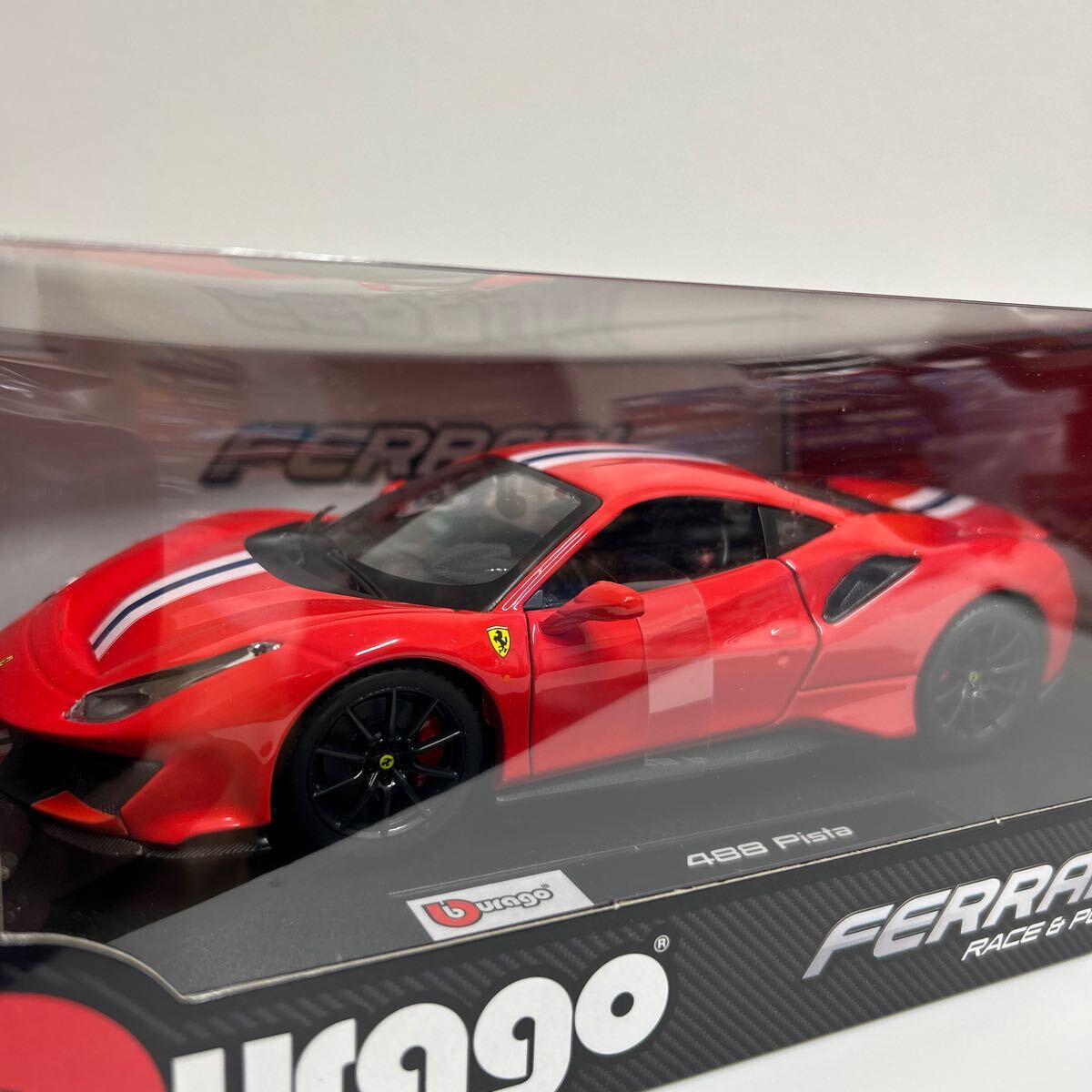 Bburago RACE & PLAY 1/24 FERRARI 488 Pista Red BBurago Ferrari pi старт красный миникар модель машина