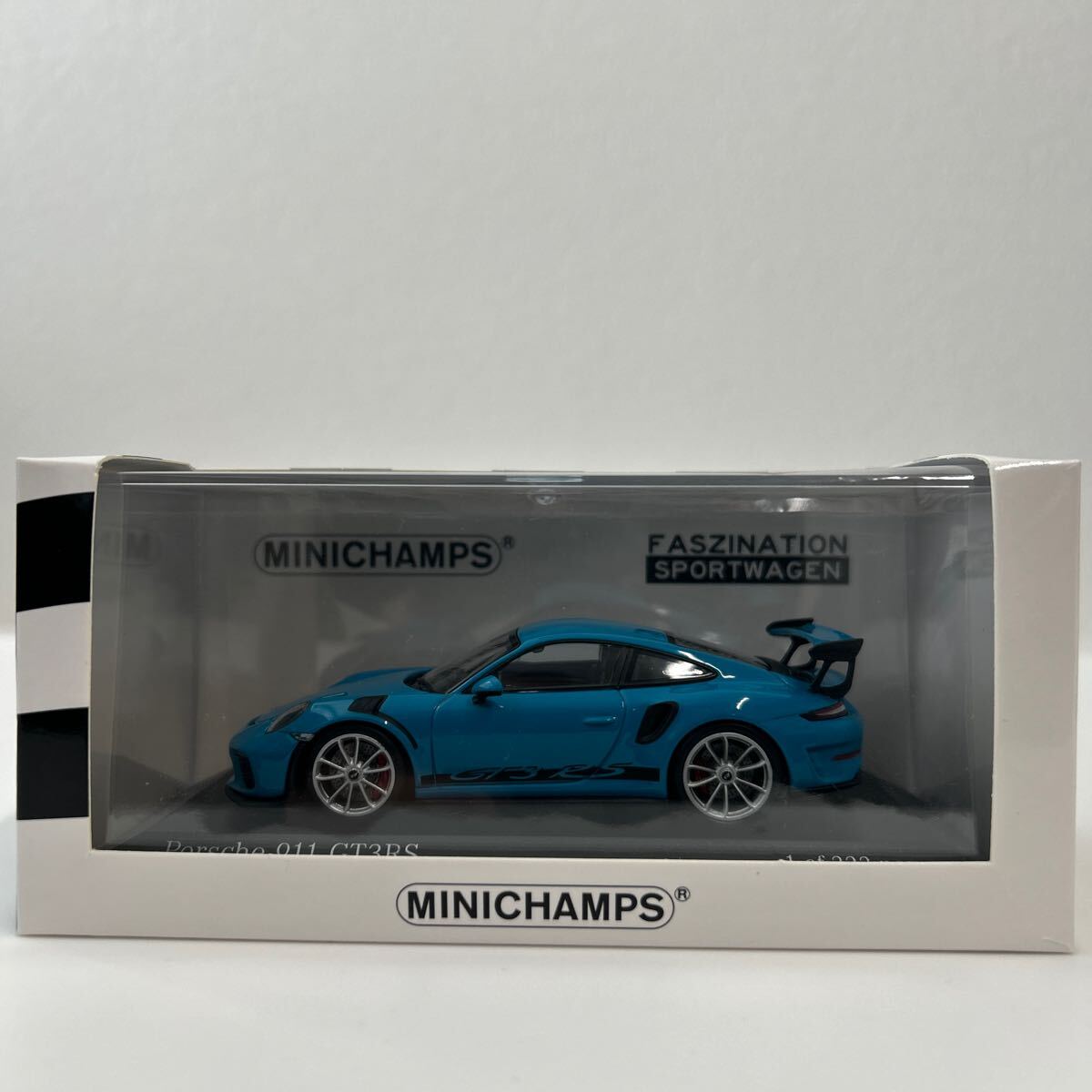 限定333台 MINICHAMPS 1/43 Porsche 911 GT3RS 991.2 2018 Blue Silver Wheels ミニチャンプス ポルシェ ブルー ミニカー モデルカー