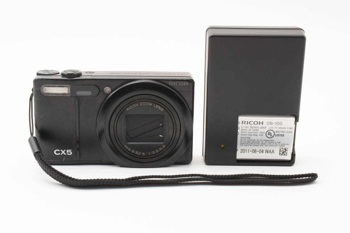リコー Ricoh CX5 10MP 黒 バッテリー・充電器付き 動作確認済