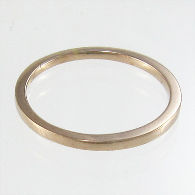  flat strike .. ring standard k10 pink gold approximately 1.4mm width 