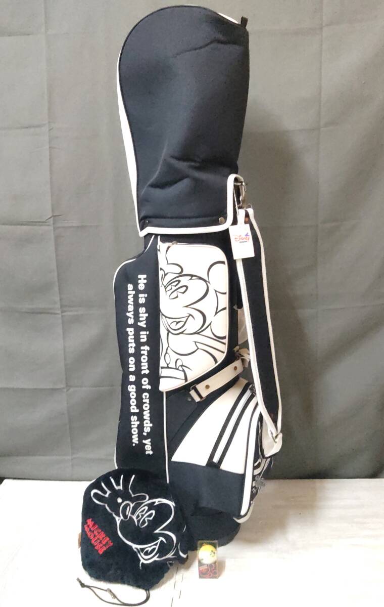 未使用 Disney Sports 8.5型 2.8kg キャディーバッグ ゴルフバッグ ヘッドカバー ディズニースポーツ ミッキーマウス MickeyMouse 送料無料