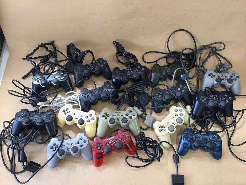 ★☆（鹿児島発送） 【ジャンク品】PS2コントローラー15個まとめセット☆★