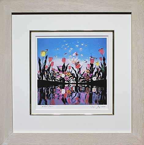 藤城清治「花と少女」リトグラフ :: 絵画買取・販売 - シバヤマ 藤城清治「花と少女」リトグラフ :: 絵画買取・販売 - シバヤマ