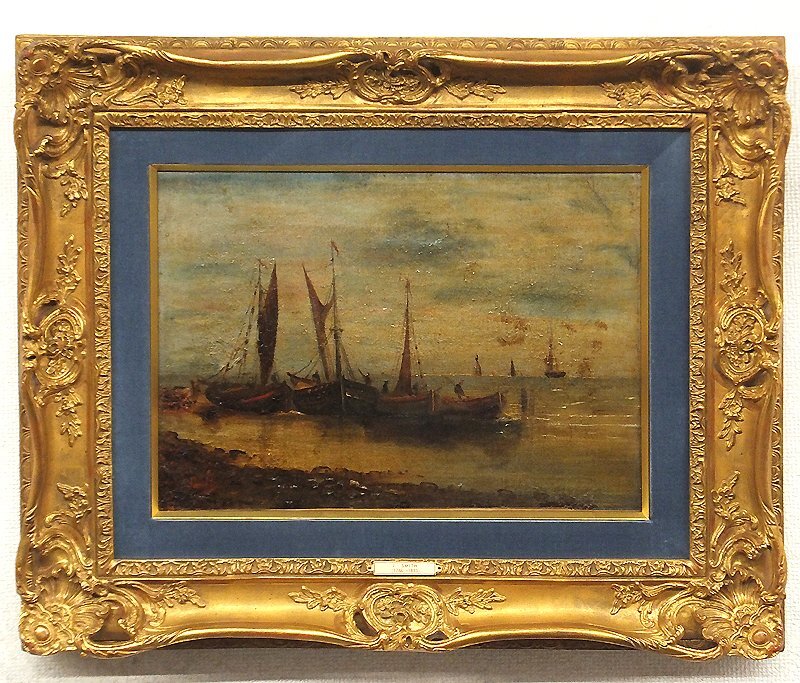 【GLC】伝 John Thomas Smith (1766-1833) 「海景」 油彩8号 18世紀イギリス著名画家 ◆新発見!