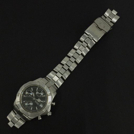 タグホイヤー エクスクルーシブ クロノグラフ 自動巻 腕時計 メンズ デイト ブラック文字盤 稼働品 TAG HEUER