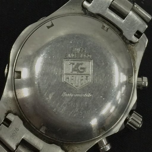 タグホイヤー エクスクルーシブ クロノグラフ 自動巻 腕時計 メンズ デイト ブラック文字盤 稼働品 TAG HEUER
