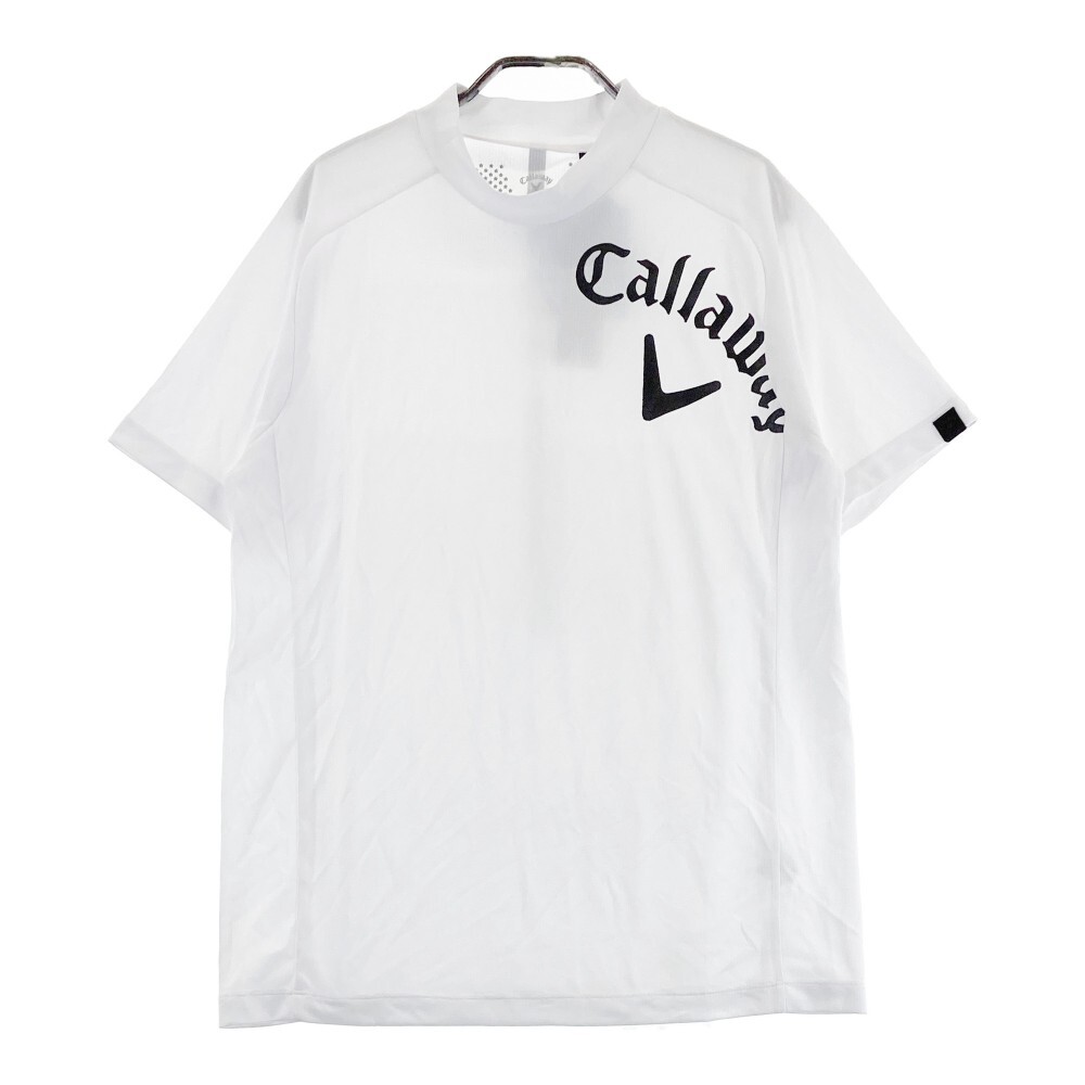 【新品】CALLAWAY キャロウェイ 2022年モデル ハイネック 半袖Tシャツ ホワイト系 L [240101280667] ゴルフウェア メンズ