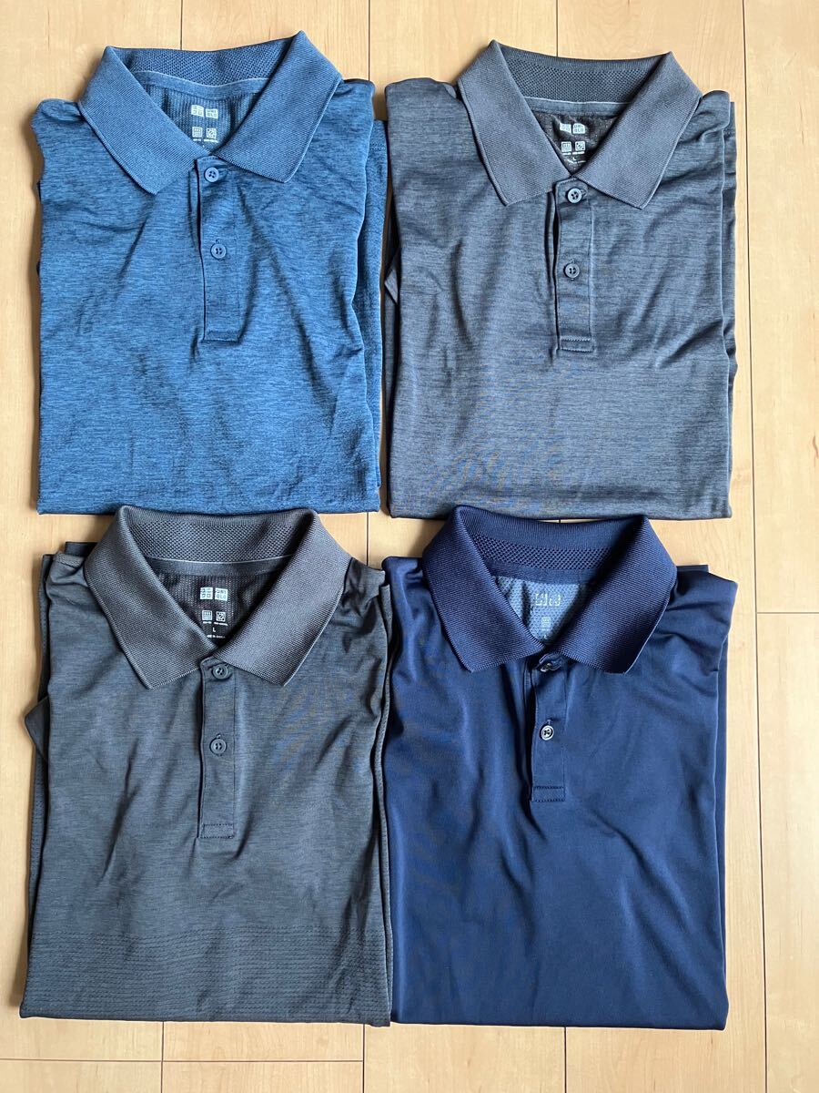 ★UNIQLO★ユニクロ★ポロシャツ４枚セット★ドライ★Ｌサイズ★美品★