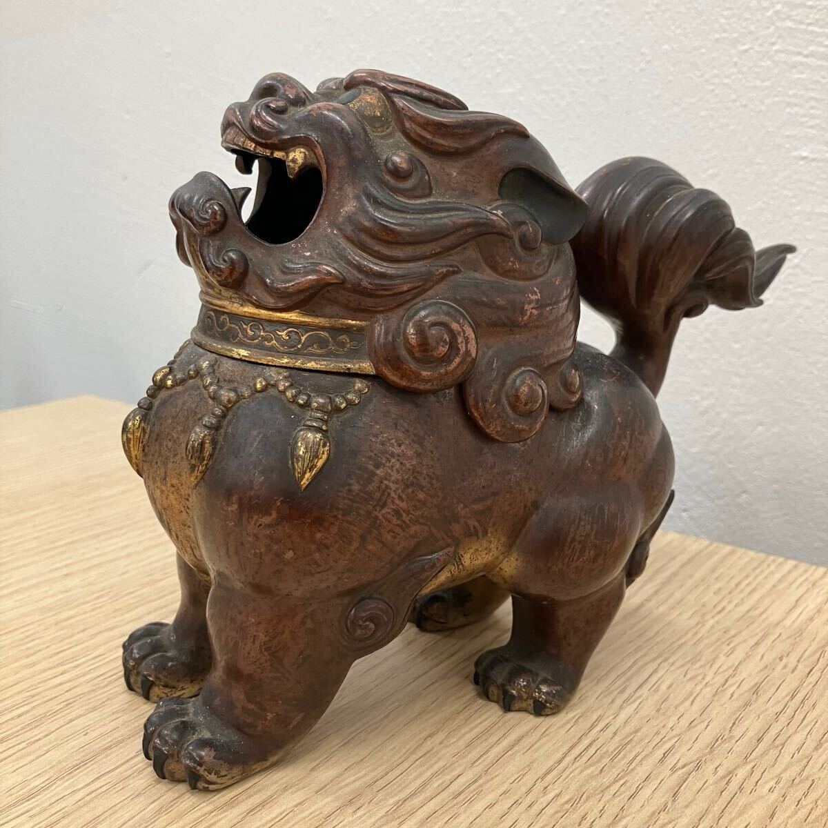 女性が喜ぶ♪ 熏香炉』置物 雙獅耳 銅製 『館蔵珍品 賞物 中国古 女性が喜ぶ♪ 熏香炉』置物 雙獅耳 銅製 『館蔵珍品 賞物 中国古