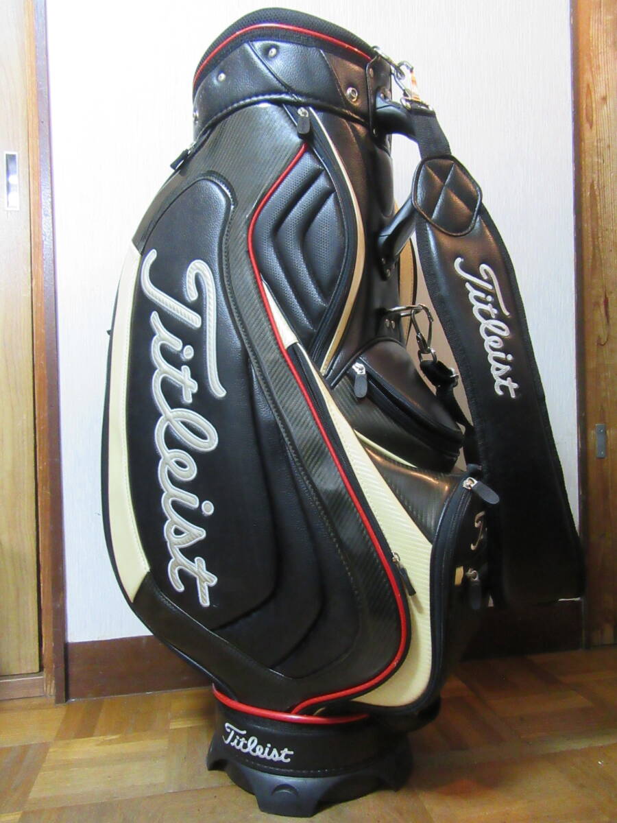 良品 タイトリスト Titleist キャディバッグ エナメル 9.5型5部 良品 タイトリスト Titleist キャディバッグ エナメル 9.5型5部