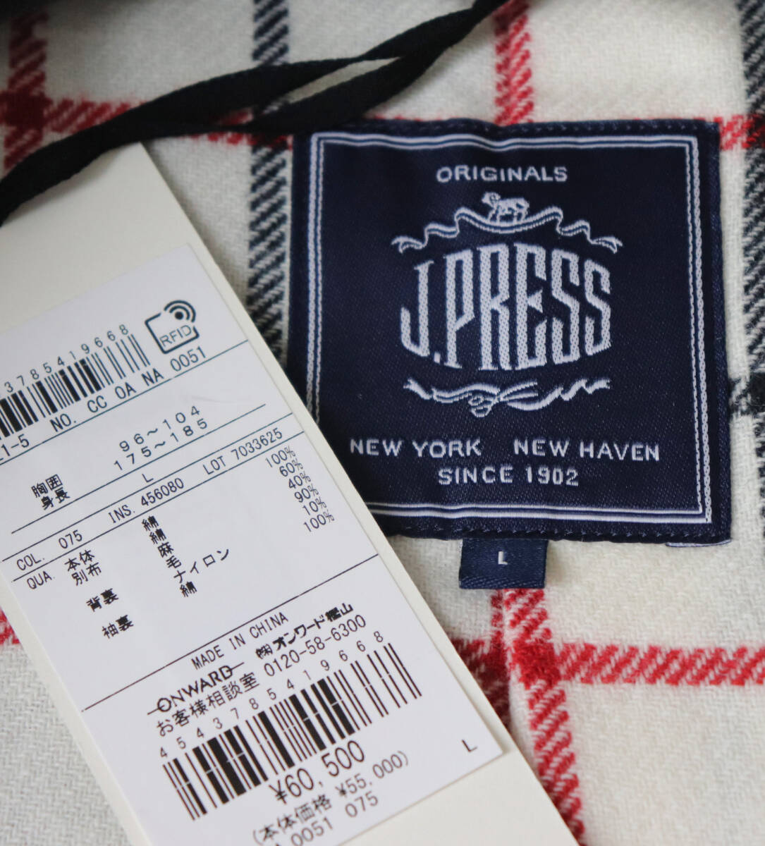 60 500円新品タグ付き【J PRESS ジェイプレス】TWILL DUSTER 60 500円新品タグ付き【J PRESS ジェイプレス】TWILL DUSTER