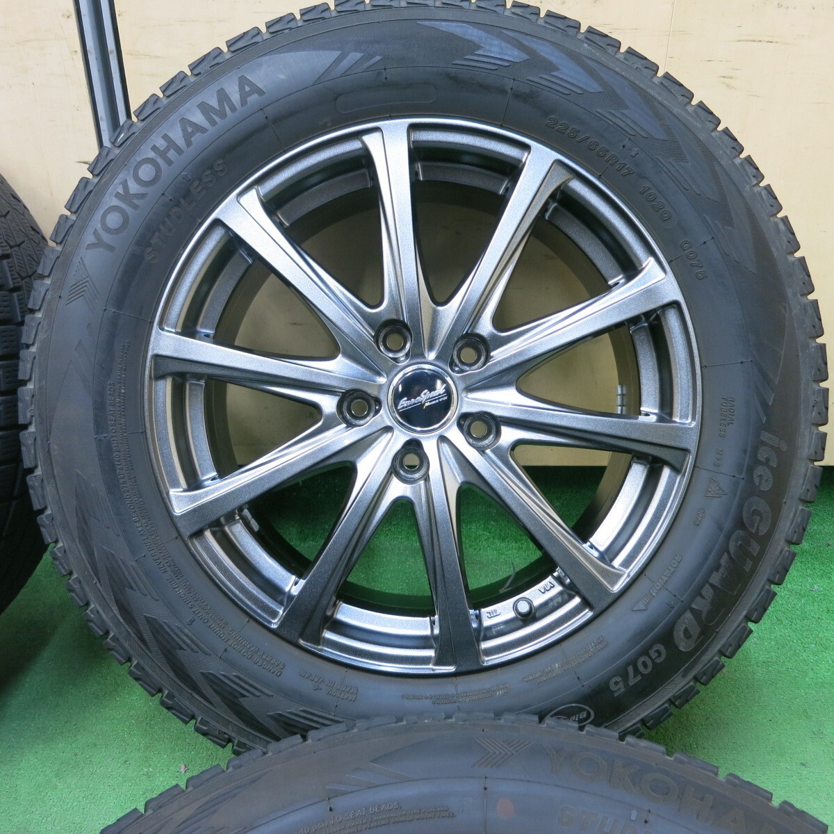 [ free shipping ] clean * studless 225/65R17 Yokohama Ice Guard G075 EuroSpeed MANARAY SPORT 17 -inch PCD114.3/5H*4102511SYs