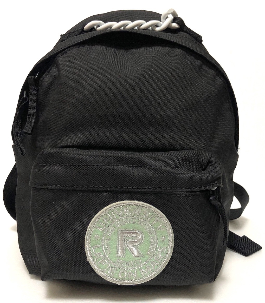 Eastpak RAF Simons Black Backpack Chain Handle Patch Daypack Eastpak RAF Simons Black Backpack Chain Handle Patch Daypack