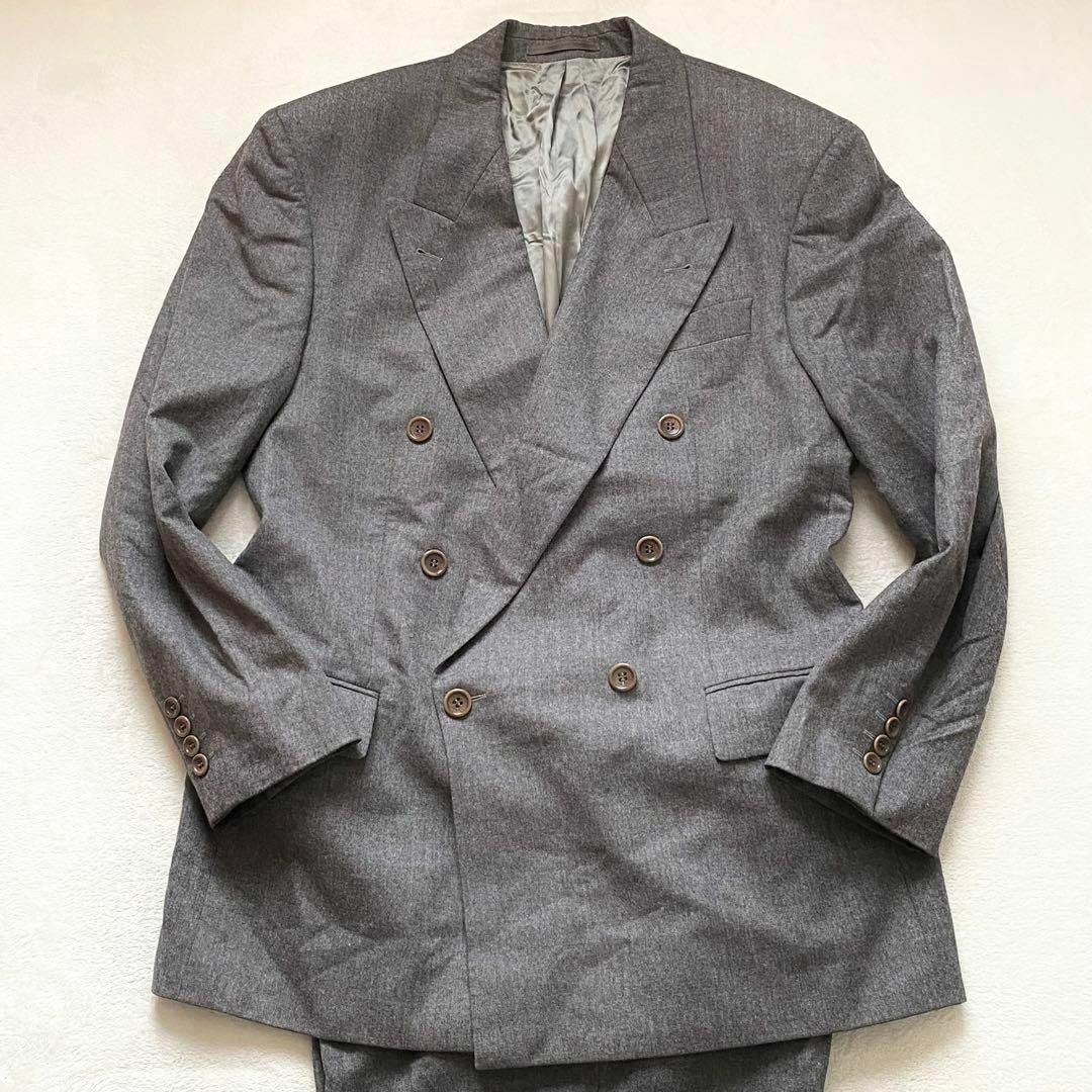 A46 美品 HUGO BOSS ヒューゴボス スーツセット グレー 灰色 54 A46 美品 HUGO BOSS ヒューゴボス スーツセット グレー 灰色 54