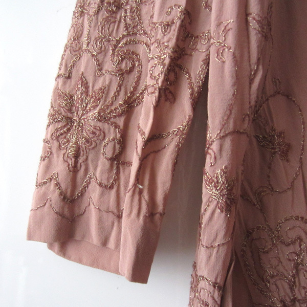 美品 COSA-NOSTRA/コーザノストラ★ エスニック 美しい刺繍の薄手ワンピース_画像4