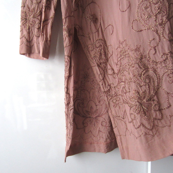 美品 COSA-NOSTRA/コーザノストラ★ エスニック 美しい刺繍の薄手ワンピース_画像5