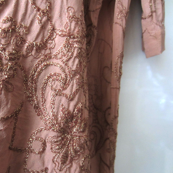 美品 COSA-NOSTRA/コーザノストラ★ エスニック 美しい刺繍の薄手ワンピース_画像6