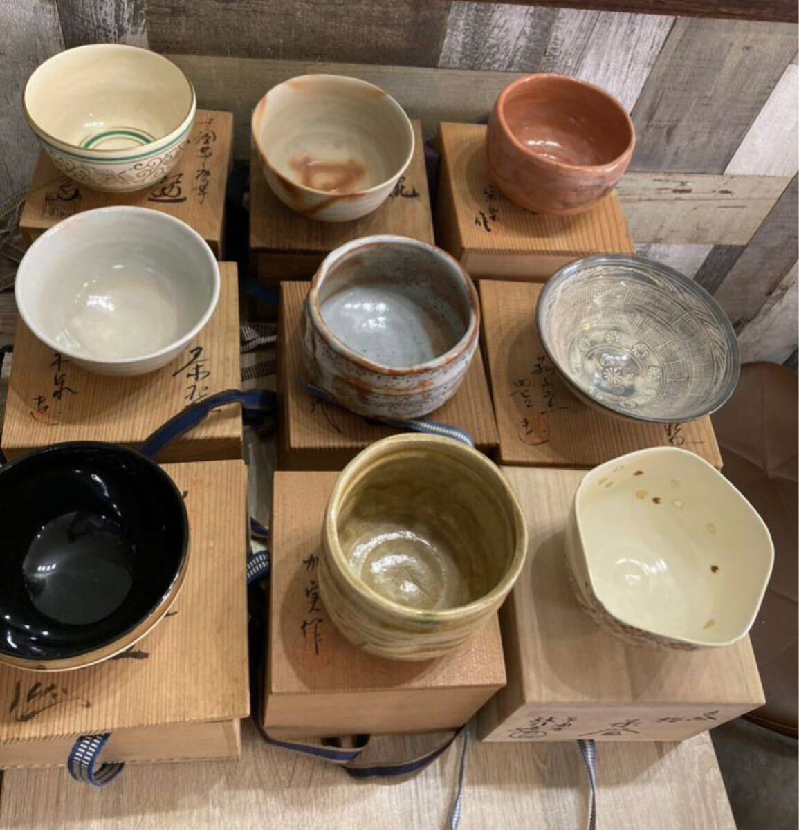 萩焼 在銘 現代作家作 大振り 抹茶 茶碗 茶道具 茶器 Yahoo!オークション - 茶道具 茶碗 抹茶碗 陶器 在銘 茶器 萩焼
